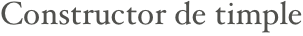 Constructor de timple